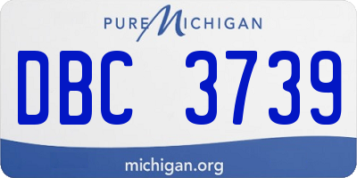 MI license plate DBC3739