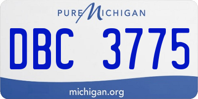 MI license plate DBC3775