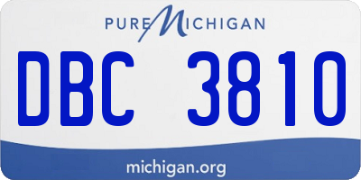 MI license plate DBC3810