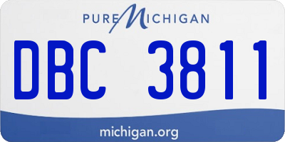 MI license plate DBC3811