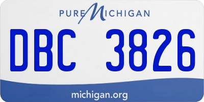 MI license plate DBC3826