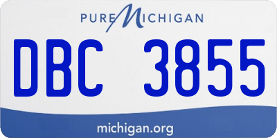 MI license plate DBC3855