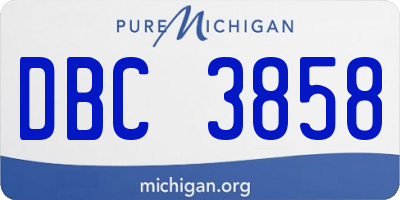 MI license plate DBC3858