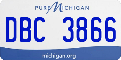 MI license plate DBC3866