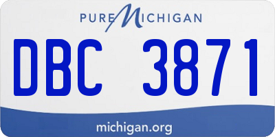 MI license plate DBC3871