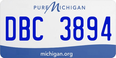 MI license plate DBC3894