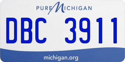 MI license plate DBC3911