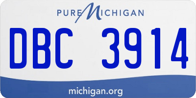 MI license plate DBC3914