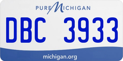 MI license plate DBC3933