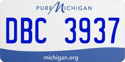 MI license plate DBC3937