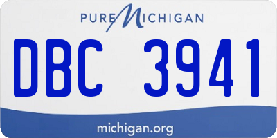 MI license plate DBC3941