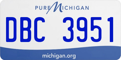 MI license plate DBC3951