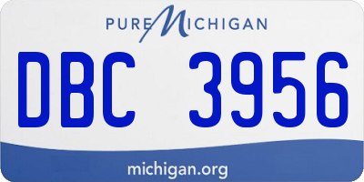 MI license plate DBC3956