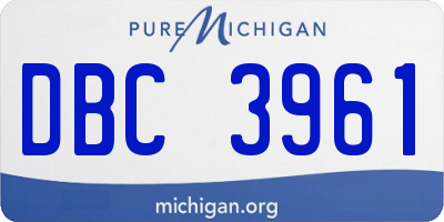 MI license plate DBC3961