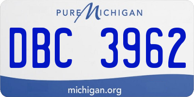 MI license plate DBC3962