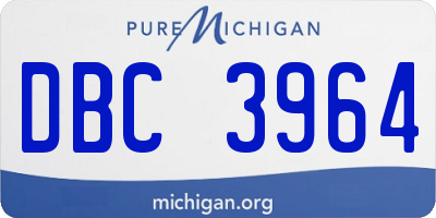 MI license plate DBC3964