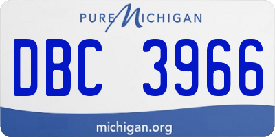 MI license plate DBC3966