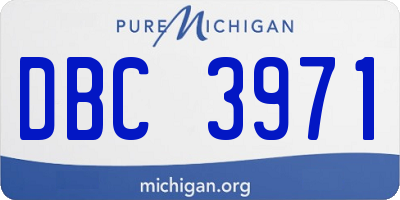 MI license plate DBC3971