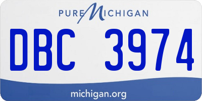MI license plate DBC3974
