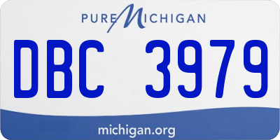 MI license plate DBC3979
