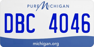 MI license plate DBC4046