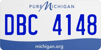 MI license plate DBC4148