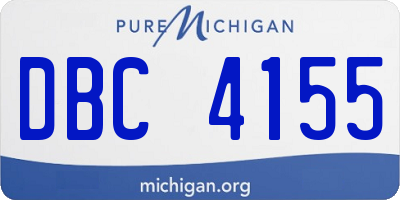 MI license plate DBC4155