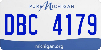 MI license plate DBC4179