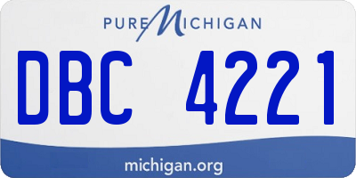 MI license plate DBC4221