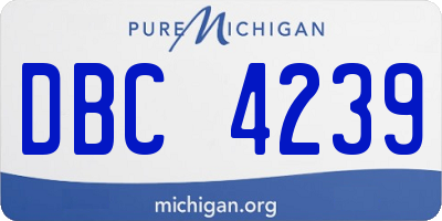 MI license plate DBC4239