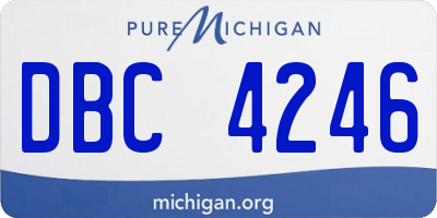 MI license plate DBC4246