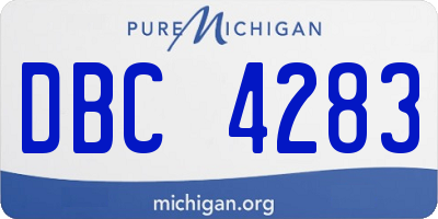 MI license plate DBC4283