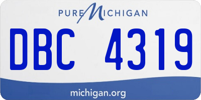 MI license plate DBC4319