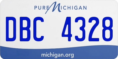 MI license plate DBC4328
