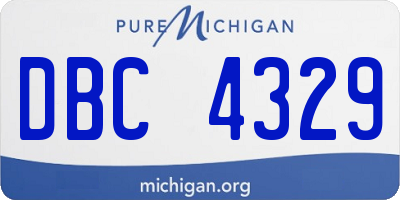 MI license plate DBC4329