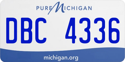 MI license plate DBC4336