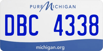 MI license plate DBC4338