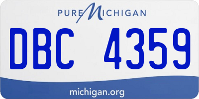 MI license plate DBC4359
