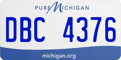 MI license plate DBC4376
