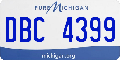 MI license plate DBC4399