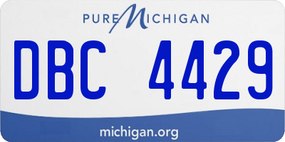 MI license plate DBC4429