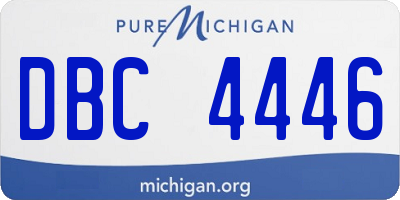 MI license plate DBC4446