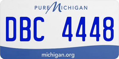 MI license plate DBC4448