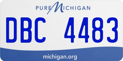 MI license plate DBC4483