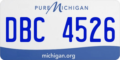 MI license plate DBC4526