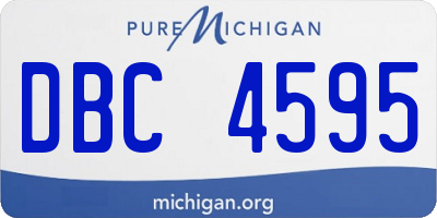 MI license plate DBC4595