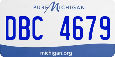 MI license plate DBC4679