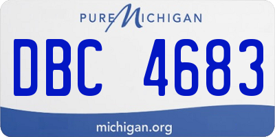 MI license plate DBC4683