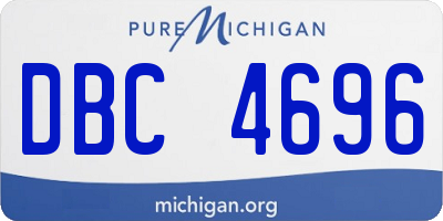 MI license plate DBC4696