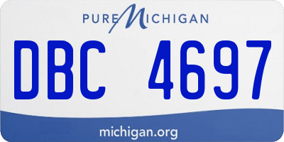 MI license plate DBC4697